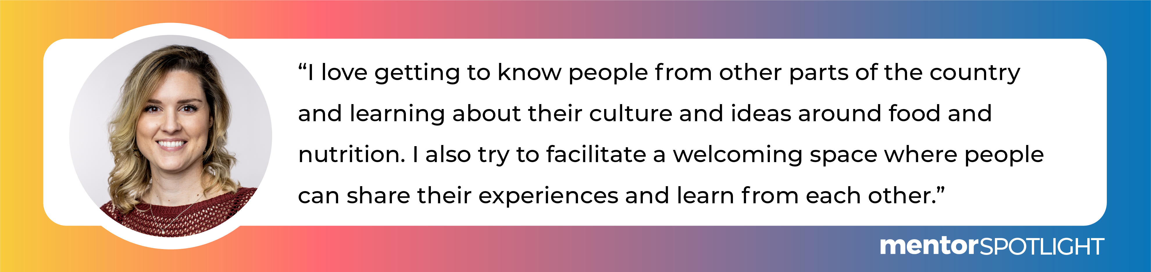 A quote about Lacey's work experience