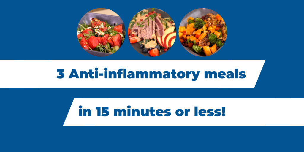 3 Anti Inflammatory meals in 15 minutes or less