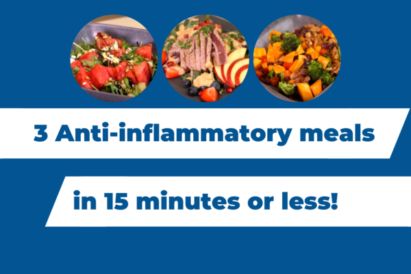 3 Anti Inflammatory meals in 15 minutes or less